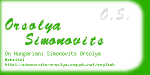 orsolya simonovits business card